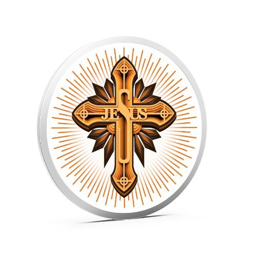 Cross Pure 999 Silver Color Coin