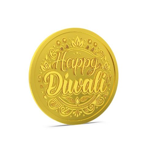 Happy Diwali Gold Coin 24kt (995)