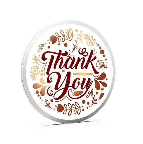 Thank You Pure 999 Silver Color Coin
