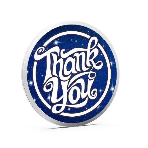 Thank You Pure 999 Silver Color Coin