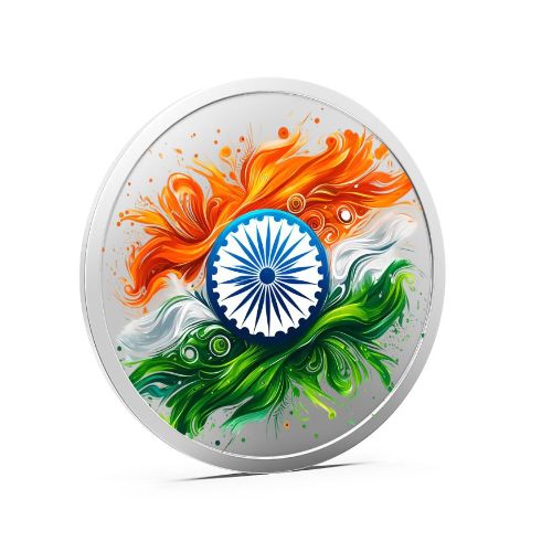 INDIA Coin Pure 999 Silver Color Coin