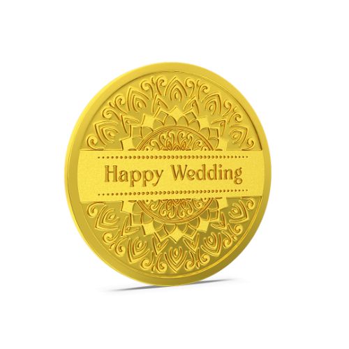 Happy Wedding Gold Coin 5 gm 24kt (995)