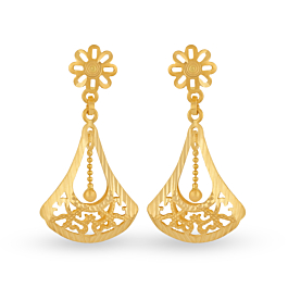 Splendid Floral Gold Earrings