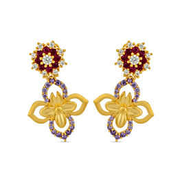 Enticing Floret Gold Earrings