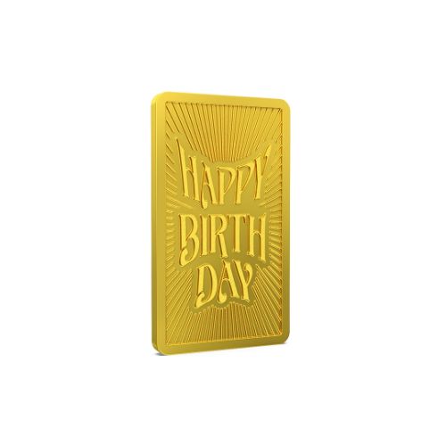 Happy Birthday Gold Bar 24kt (999)