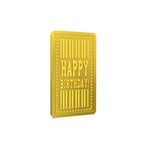 Happy Birthday Gold Bar 24kt (999)