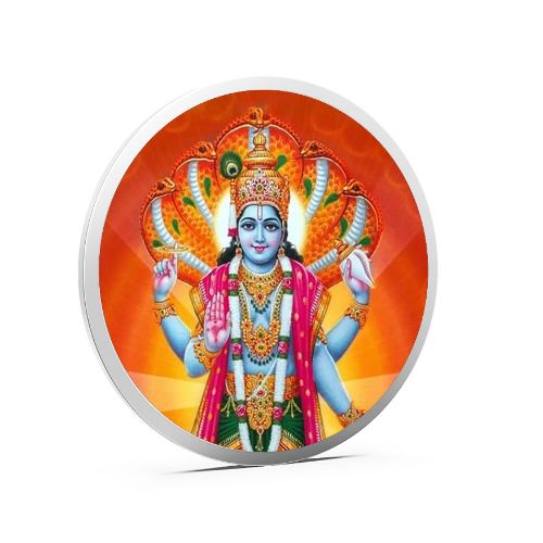 Vishnu Coloured 999 Pure Silver Coin