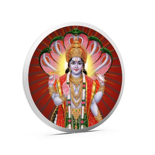 Vishnu Coloured 999 Pure Silver Coin