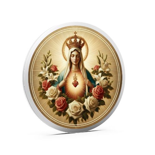 Mother Mary Pure 999 Silver Color Coin
