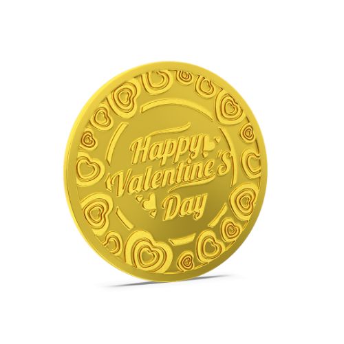 Happy Valentines Day Gold Coin 24kt (995)
