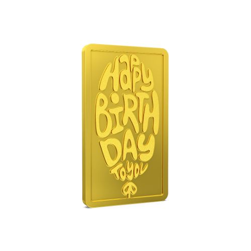 Happy Birthday Gold Bar 24kt (999)
