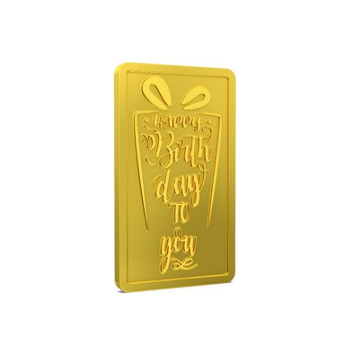 Happy Birthday Gold Bar 24kt (999)