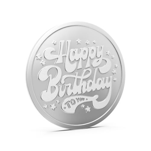 Happy Birhtday Pure 999 Silver Coin