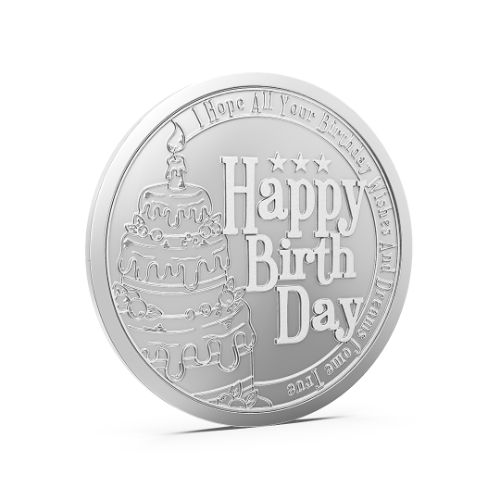 Happy Birhtday Pure 999 Silver Coin