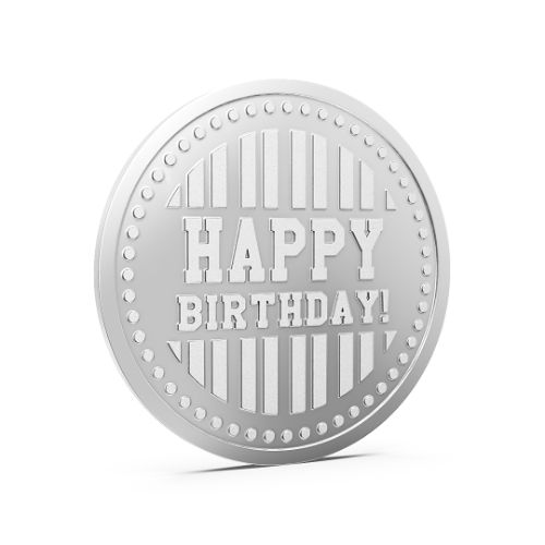 Happy Birhtday Pure 999 Silver Coin