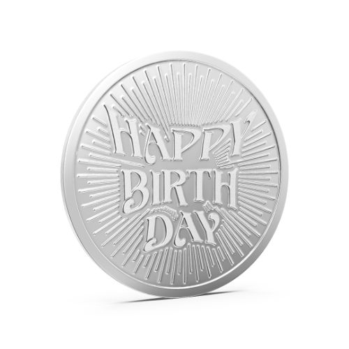 Happy Birhtday Pure 999 Silver Coin