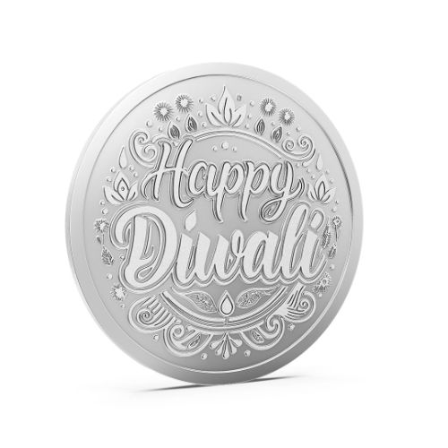 Happy Diwali Pure 999 Silver Coin