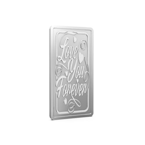 Love You Forever Pure 999 Silver Bar