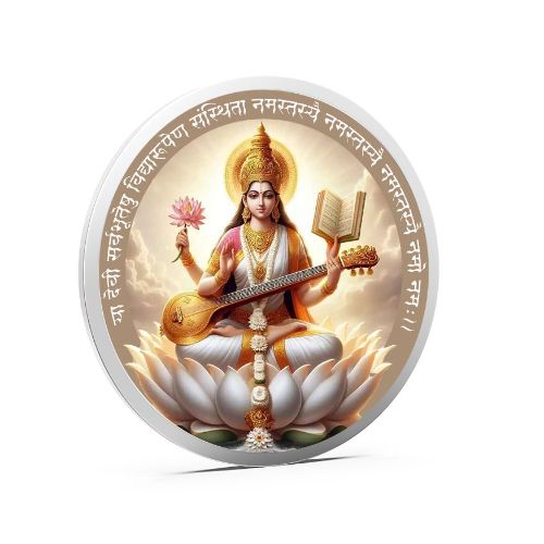 Saraswati Pure 999 Silver Color Coin
