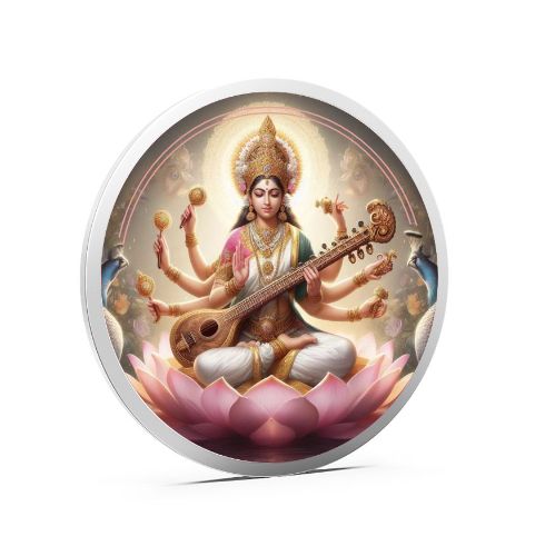 Saraswati Pure 999 Silver Color Coin
