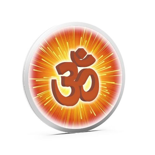 Om Pure 999 Silver Color Coin