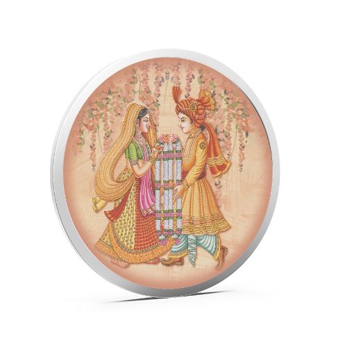 Happy Wedding Pure 999 Silver Color Coin