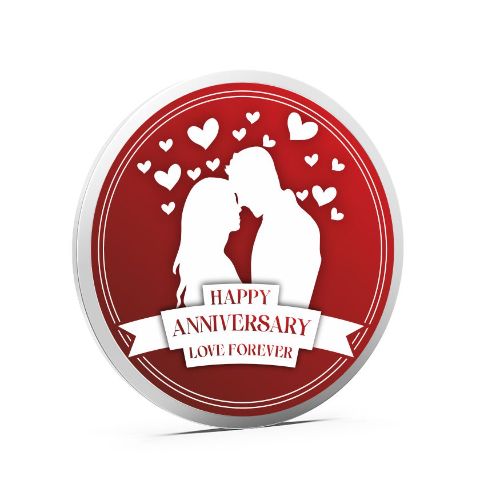 Happy Anniversary Pure 999 Silver Color Coin