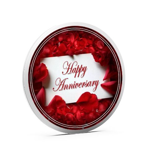 Happy Anniversary Pure 999 Silver Color Coin